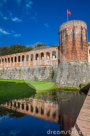 The Cittadella Nuova also called Giardino di Scotto an historical fortress from the 14th century in Pisa Stock Photo