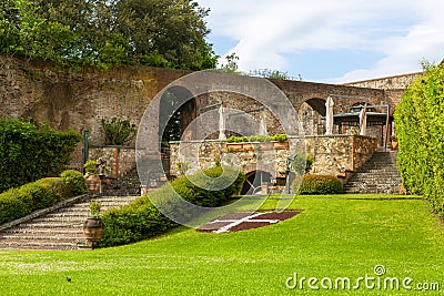 Cittadella Nuova, old fort in Giardino Scotto Park, Pisa, Italy Stock Photo