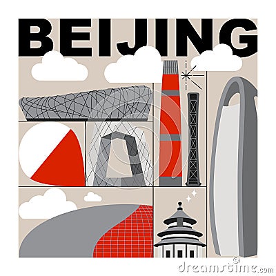 Beijing culture travel set Editorial Stock Photo
