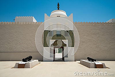 Fort Qasr Al Hosn, a tourist attraction in downtown Abu Dhabi, United Arab Emirates Stock Photo