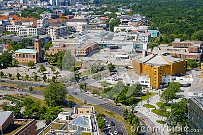 City aerial view , Berlin cityscape from high angle Stock Photo