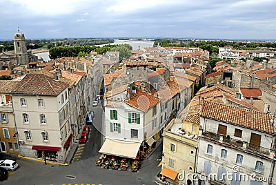 The city of Arles in France Stock Photo