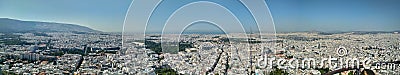 Athens panoramic view taken from a high view point Stock Photo