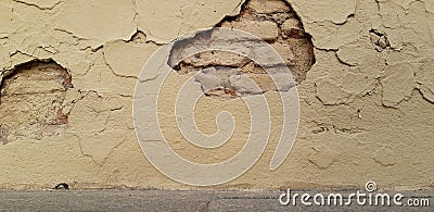 Old plaster weather aged external wall Stock Photo