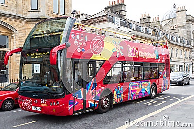 City Of Bath Sightseeing Bus Editorial Stock Photo