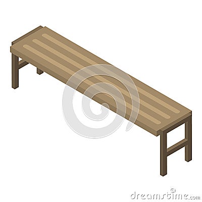 City bench icon, isometric style Vector Illustration