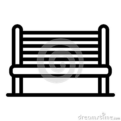 City bench icon, outline style Vector Illustration