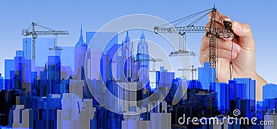 City Blue xray transparent rendered Stock Photo