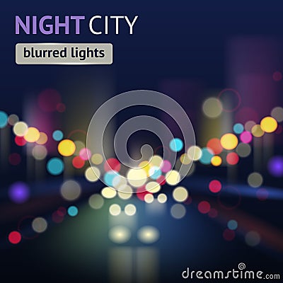 City Blur Background Vector Illustration