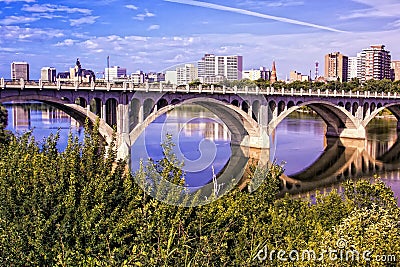 City of Bridges Stock Photo