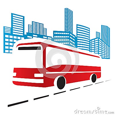 City bus Vector Illustration