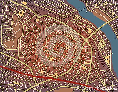 City center Vector Illustration