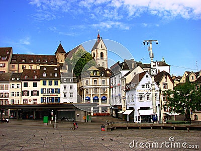 City center, Basel, Switzerland Editorial Stock Photo