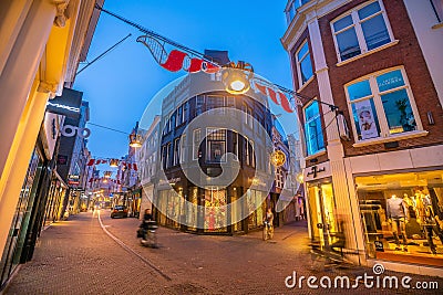 Binnenhof castle or Dutch Parliament, cityscape downtown skyline of Hague in Netherlands Editorial Stock Photo