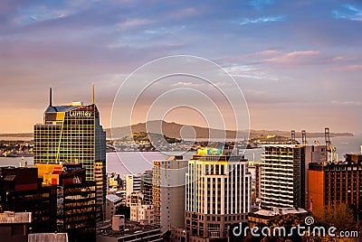 City center with high rise building during sunrise Editorial Stock Photo