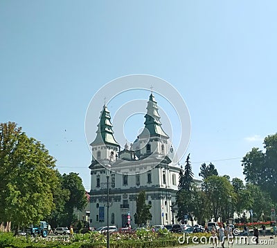 City center of Ternopil. Ukraine. Editorial Stock Photo