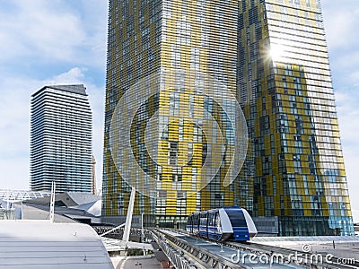 City Center Tram, Las Vegas, Nevada Editorial Stock Photo