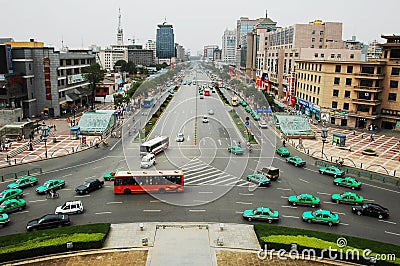 City center of Xian,China Editorial Stock Photo