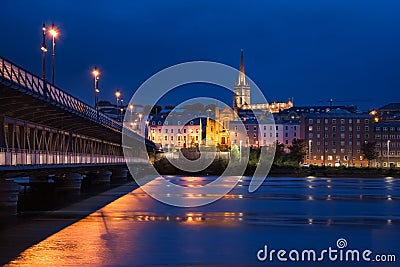 Night view. Derry Londonderry. Northern Ireland. United Kingdom Stock Photo