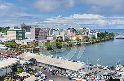 City centre of Suva in Fiji Editorial Stock Photo