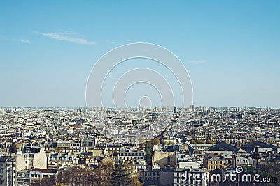 City Centre Top view - Paris France city walks travel shoot Editorial Stock Photo