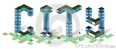 City 2019 concept Vector Illustration