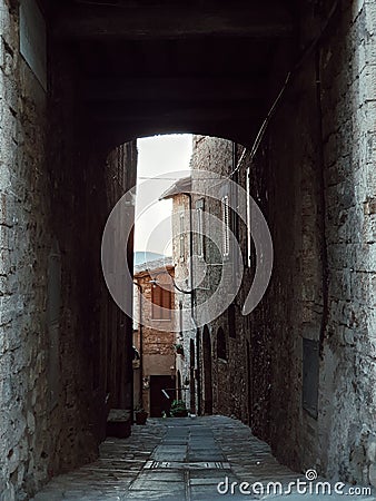 City of Cortona, view of the medieval village of the city of Cortona, Tuscany, Italy Stock Photo