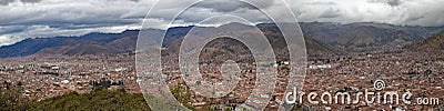 City of Cuzco, Peru and the Andes Mountains Stock Photo