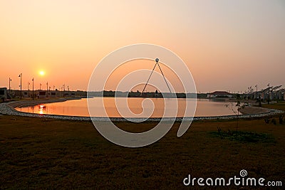 view Statue of Mahatma Gandhi Stock Photo