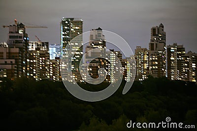 The city in the evening Stock Photo