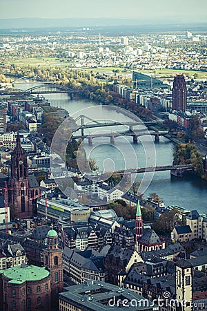 The City Frankfurt Germany Editorial Stock Photo