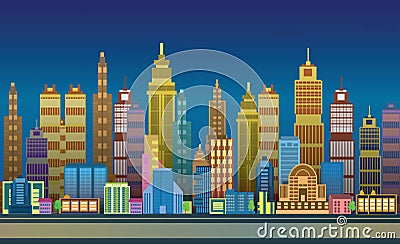 City Game Backgrounds ,2d game application. Vector Illustration