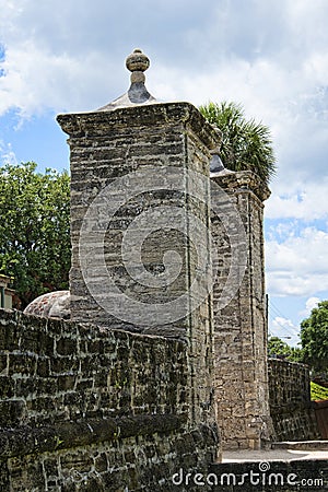 City Gate in St Augustine Florida USA Editorial Stock Photo