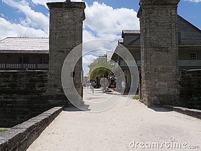 City Gate in St Augustine Florida USA Editorial Stock Photo