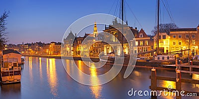 City of Haarlem, The Netherlands at night Stock Photo