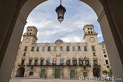 City Hall building,baroque style.Alicante,Spain. Editorial Stock Photo