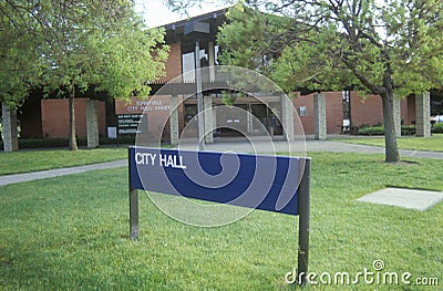 City Hall - Government Center in Sunnyvale, California Editorial Stock Photo