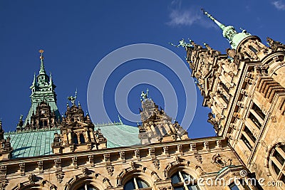 The city hall of Hamburg Stock Photo