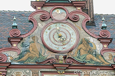 City Hall on Market Square in Tubingen, Germany Editorial Stock Photo