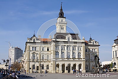 The city hall in Novi Sad city in Serbia Editorial Stock Photo