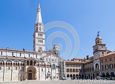 City hall and piazza grande in Modena, Italy Stock Photo