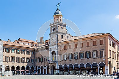 City hall and piazza grande in Modena, Italy Stock Photo