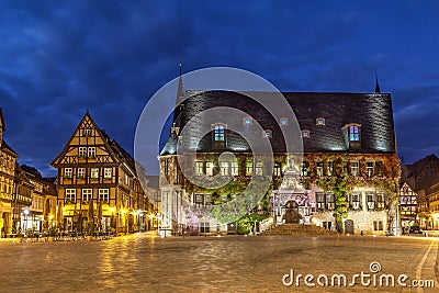 City Hall of Quedlinburg on Markt square Stock Photo