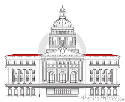 City hall vector illustration Vector Illustration