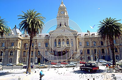 City hall in victorian cape style architecture in Cape Town Editorial Stock Photo