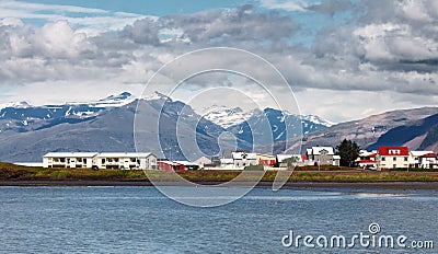 City of Hofn, east Iceland Stock Photo