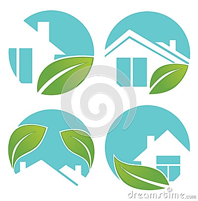 City and homes signs and icons Vector Illustration