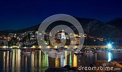 City Hvar at night Editorial Stock Photo