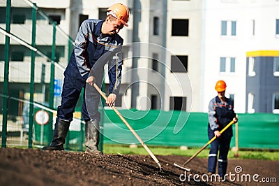 City improvement, landscaping and urban beautification Stock Photo