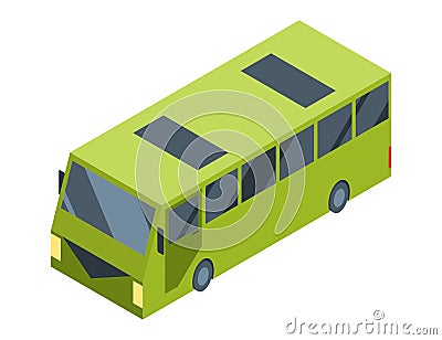 City isometric car icon. Vector flat colorful automobile. Graphic design element. Urban transport illustration Vector Illustration